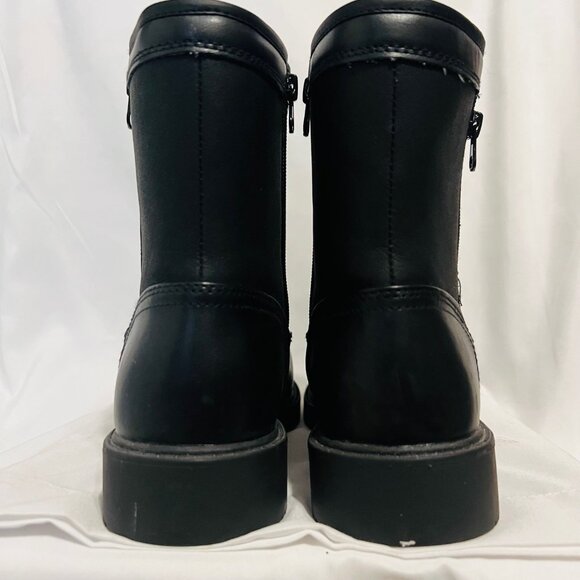 Thermal King-Haband's Men's Size 8D Faux Fur Insulated Boots-Black-Zip Each Side - Picture 8 of 16